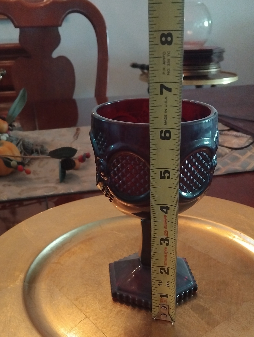 Cape cod ruby red goblet - Picture 2 of 4
